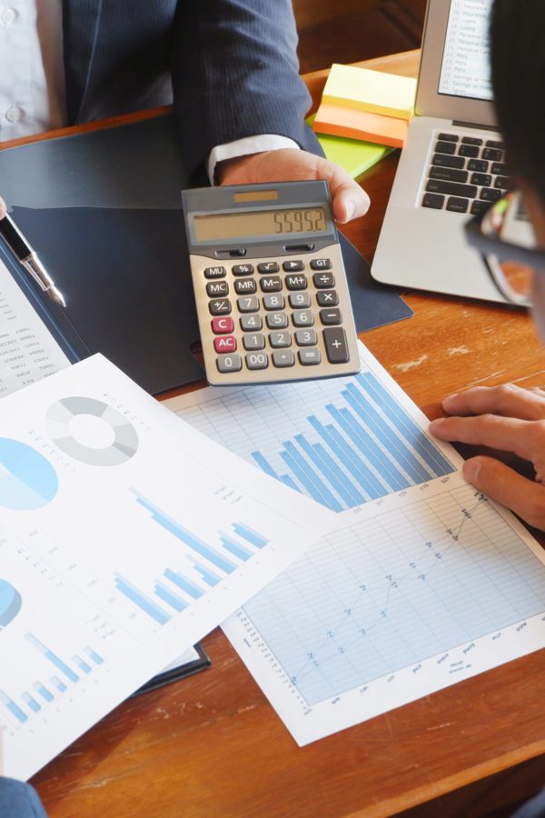 Business consulting businessman meeting brainstorming report project analyse.